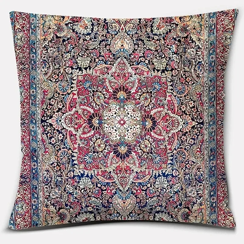 Antique Red and Blue Series Home Office Decorative Pillow Bedroom Pillow Gift Sofa Car Cushion Cover
