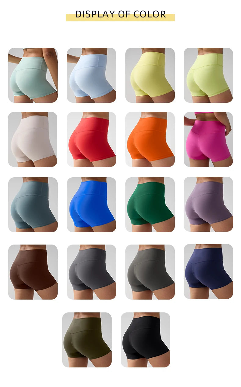 Women's Sports Yoga Shorts with High Waist, Hip Lift, Fitness, Running, Cycling, 3-point Shorts, Quick Drying Women's Yoga Short