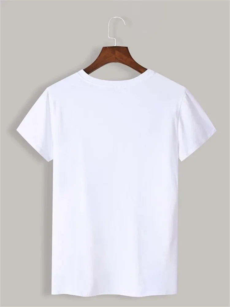 Maycaur Breathable New Women Short Sleeve T-shirt Print T-Shirt Multi Pure Color T Shirt Fashion Sports Breathable Tshirt Female