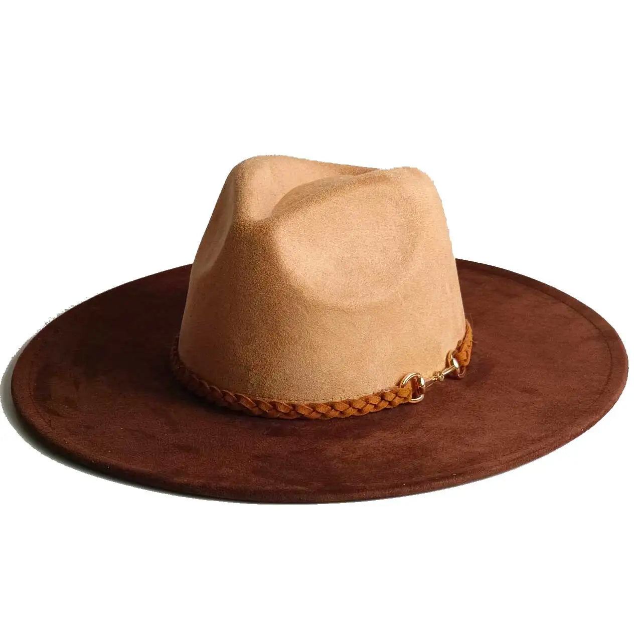Vegan suede hat belt accessories heart-shaped wide-brimmed fedora hat for men and women felt jazz hat classic chapeau femme