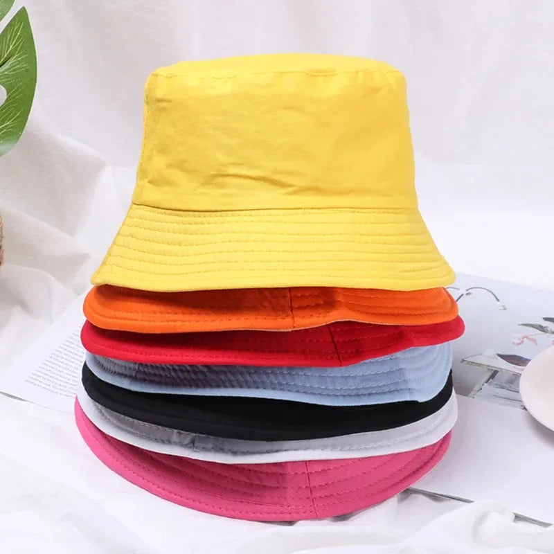 Summer Foldable Bucket Hat Unisex Outdoor Sunscreen Cotton Fishing Hunting Cap Men Basin Chapeau Sun Prevent Hats for Women 2023