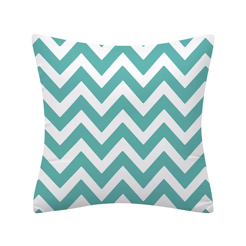 Geometry Cushion Cover 45x45 Polyester Pillowcase Decorative Sofa Cushions Pillowcover Home Decor Black Yellow Blue Pillow Cases