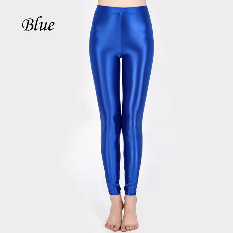 Summer Glossy Thin High Waist Seamless Women Yoga Leggings Plus Size Workout Pants for Gym Trousers Tight Bottoms Hot Sale