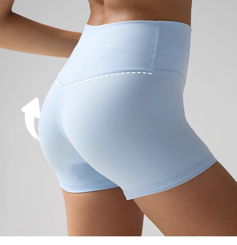 Women's Sports Yoga Shorts with High Waist, Hip Lift, Fitness, Running, Cycling, 3-point Shorts, Quick Drying Women's Yoga Short