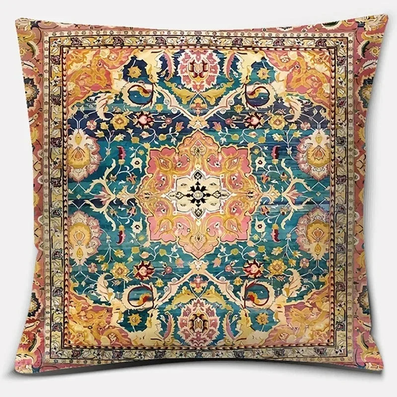 Antique Red and Blue Series Home Office Decorative Pillow Bedroom Pillow Gift Sofa Car Cushion Cover