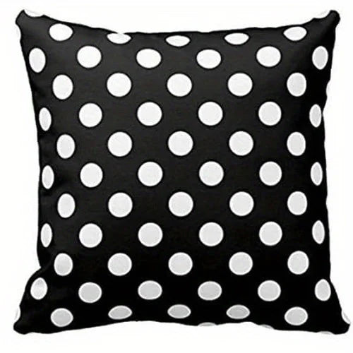 Home Decor Black & White Polka Dot Pattern Throw Pillow Pattern Cushion Cover Suitable for Sofa Bedroom Car Pillow Cover