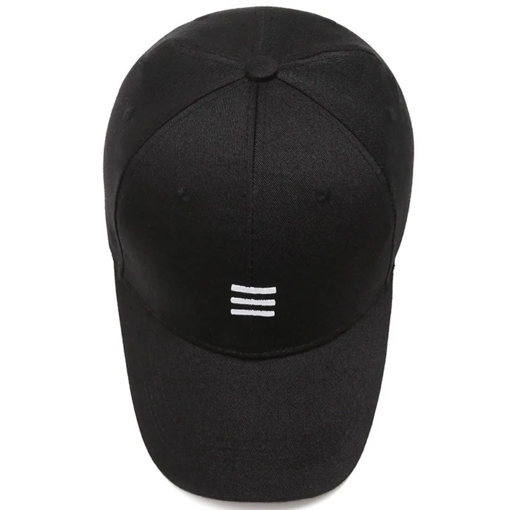 Hat trendy simple three horizontal bars Summer Baseball Men Women's fashion leisure sunshade Cap