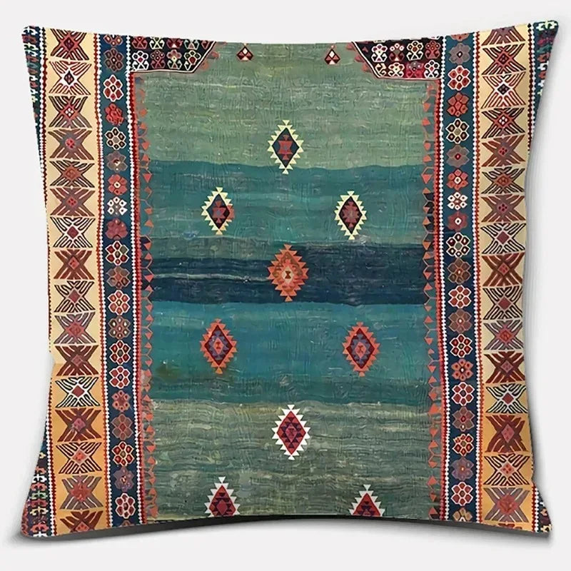 Antique Red and Blue Series Home Office Decorative Pillow Bedroom Pillow Gift Sofa Car Cushion Cover