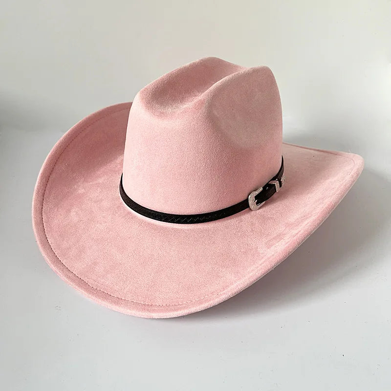 Western Vegan suede hat cowboy hat jazz panama hat unisex women's hat wide brim cowboy hat women's hat cowboy hat