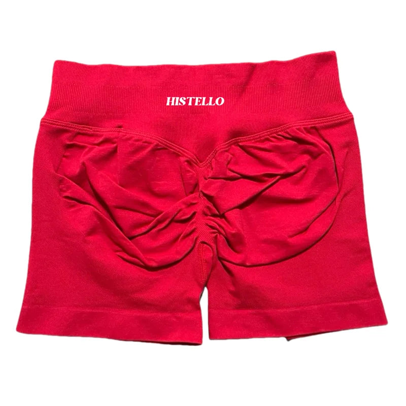 HISTELLO Sports Shorts Df Substitute High Waist Women Yoga Workout Short Seamless Leggings Stretch Fitness Running Gym Shorts