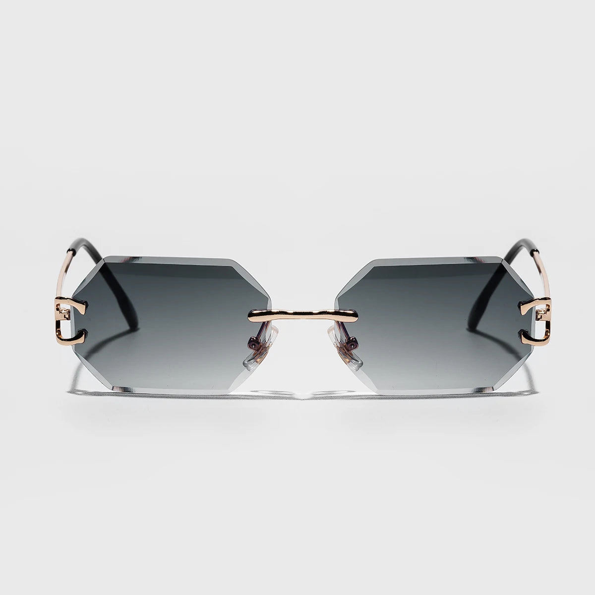 Ruiao 2026 new rimless luxury Sunglasses diamond cut sun shades for man and women designer brand glasses UV400 frameless eyewear