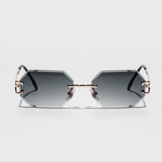Ruiao 2026 new rimless luxury Sunglasses diamond cut sun shades for man and women designer brand glasses UV400 frameless eyewear