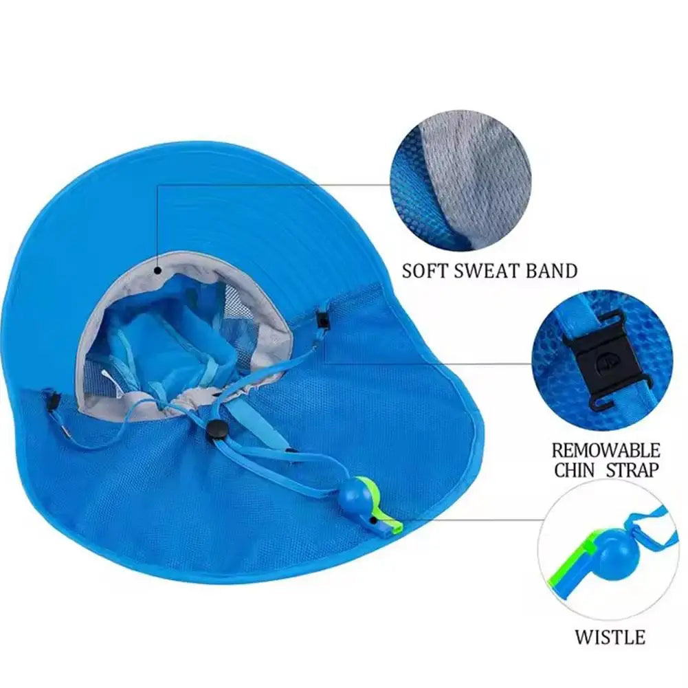 Kid Hat Summer Cap Sun Thin Breathable Large Brim Fisherman Hat Children UV Protection Going Out Beach Sun Caps