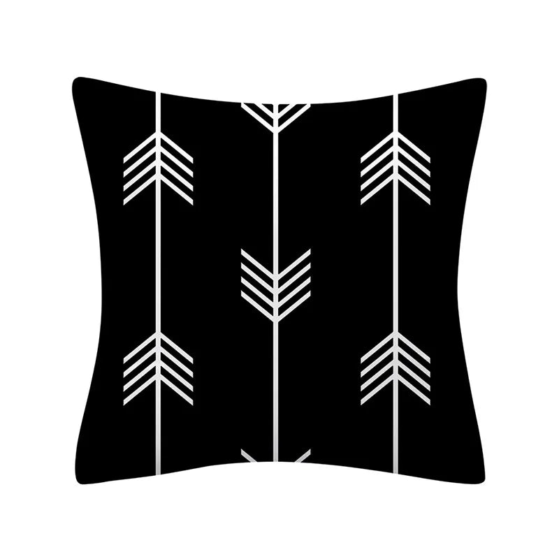 Geometry Cushion Cover 45x45 Polyester Pillowcase Decorative Sofa Cushions Pillowcover Home Decor Black Yellow Blue Pillow Cases