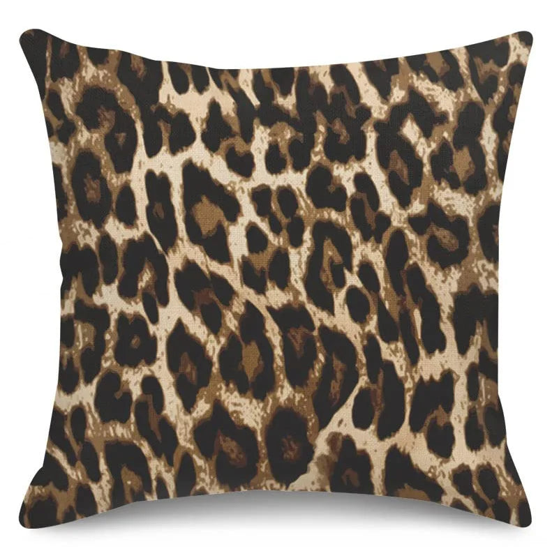 Home Decor Wild Leopard Print Cushion Covers for Home Pattern Cushion Cover Suitable for Sofa Bedroom Car Pillow Cover