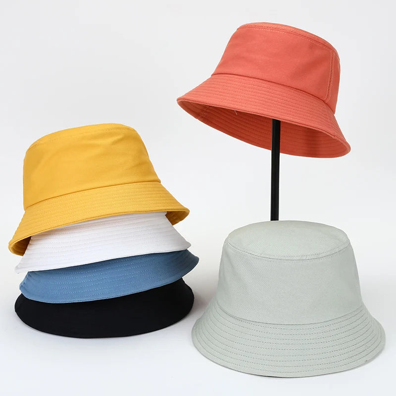 Summer Foldable Bucket Hat Unisex Outdoor Sunscreen Cotton Fishing Hunting Cap Men Basin Chapeau Sun Prevent Hats for Women 2023