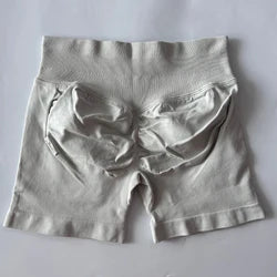 DF LOGO Seamless Gym Shorts Low Ribbed Band Yoga Shorts Scrunch Bum Workout Shorts Booty Stretch Fitness Clothes Running Shorts