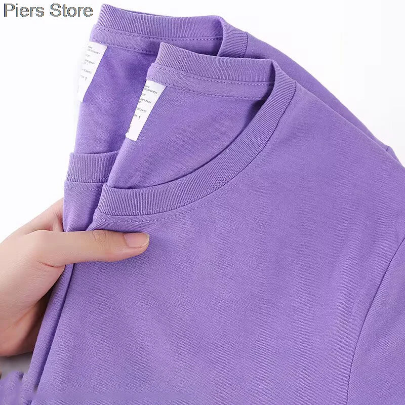 100%cotton  Multicolor Color Tee Women M-2XL Harajuku White Women's T-shirt  Female O-Neck Summer Top Basic Tshirt Dropshipping