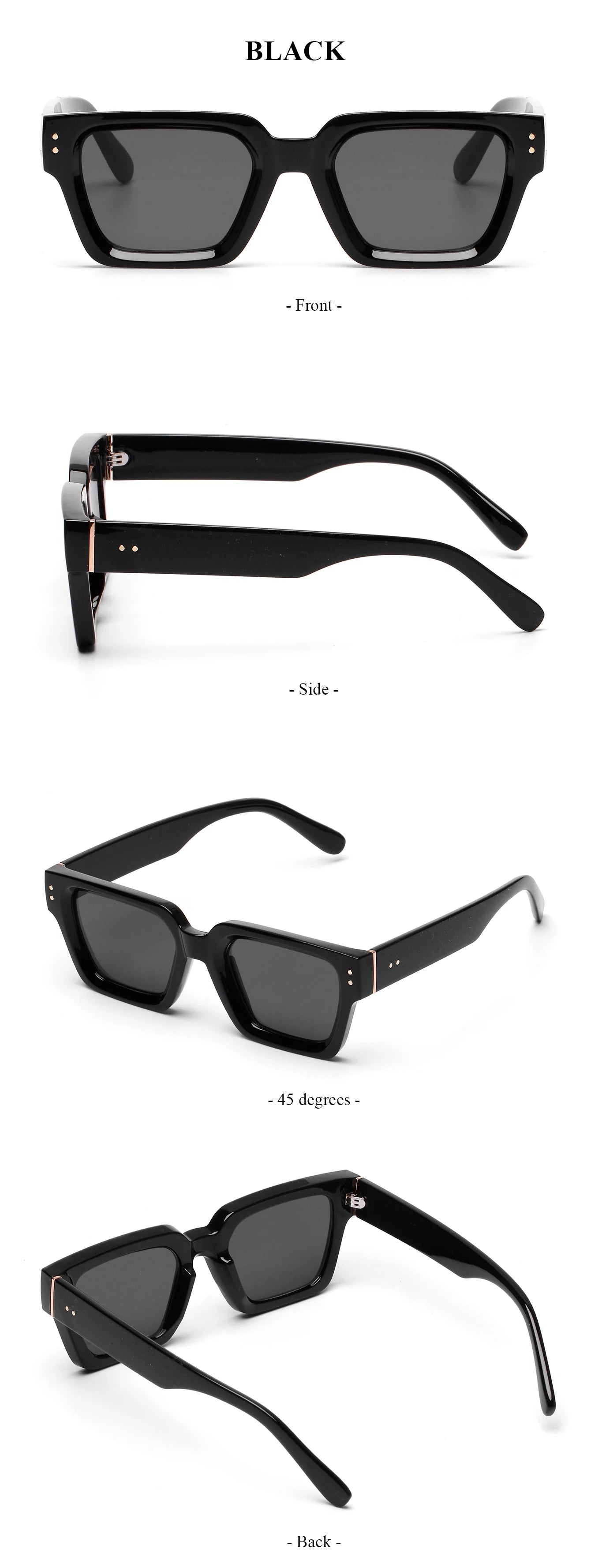 Ruiao 2026 Whole Luxury Premium Shades Designer Black Brand Sunglasses Mens Square lunette de soleil homme gafas de sol hombre