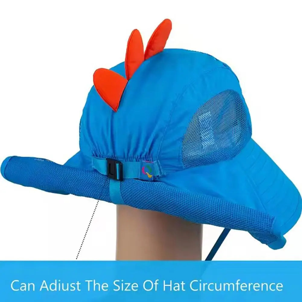 Kid Hat Summer Cap Sun Thin Breathable Large Brim Fisherman Hat Children UV Protection Going Out Beach Sun Caps