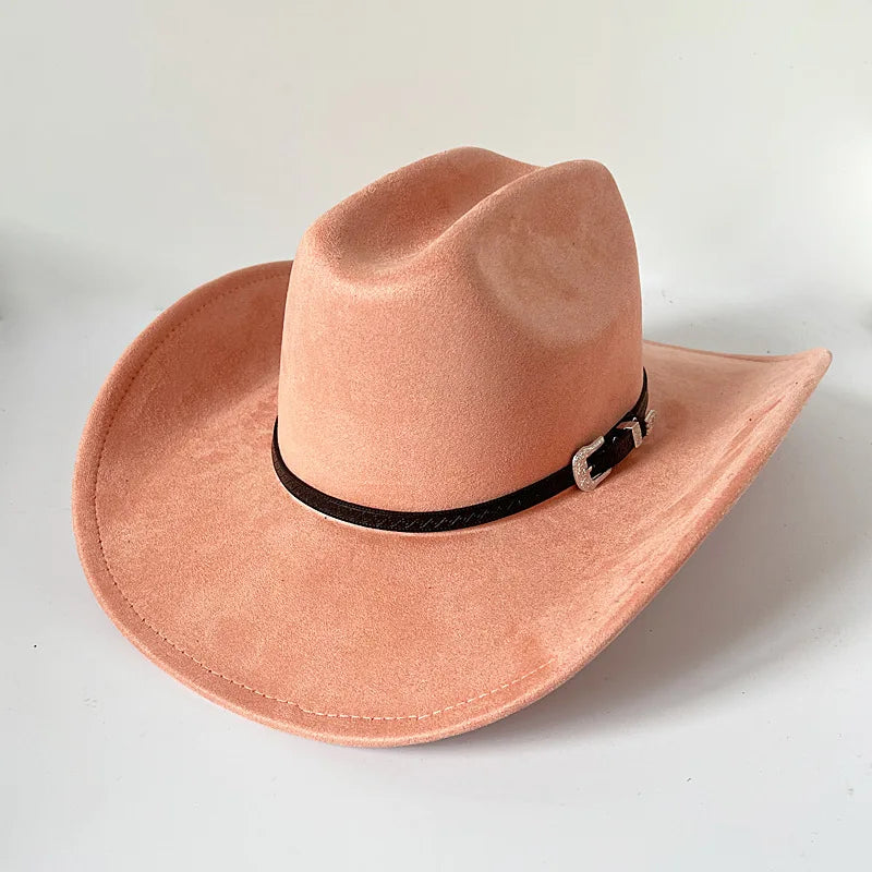 Western Vegan suede hat cowboy hat jazz panama hat unisex women's hat wide brim cowboy hat women's hat cowboy hat