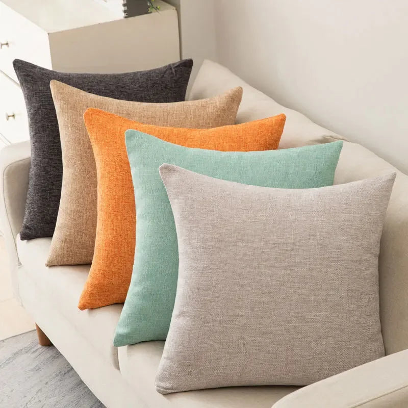 Decorative Square Throw Pillow Cushion Covers Super Soft Chenille Farmhouse Fall Pillowcase Living Room Bedroom Sofa Couch