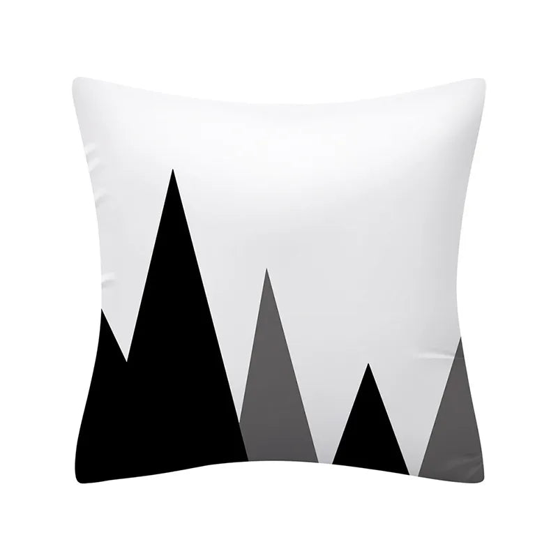Geometry Cushion Cover 45x45 Polyester Pillowcase Decorative Sofa Cushions Pillowcover Home Decor Black Yellow Blue Pillow Cases