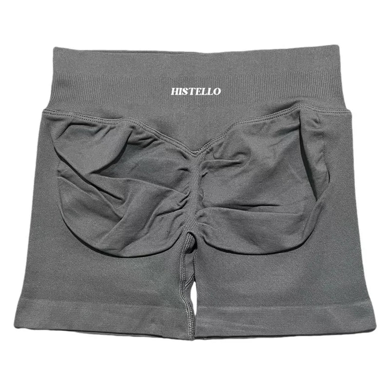 HISTELLO Sports Shorts Df Substitute High Waist Women Yoga Workout Short Seamless Leggings Stretch Fitness Running Gym Shorts