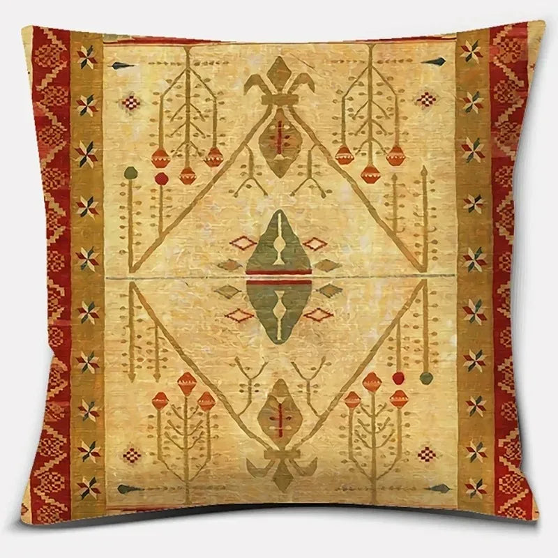Antique Red and Blue Series Home Office Decorative Pillow Bedroom Pillow Gift Sofa Car Cushion Cover