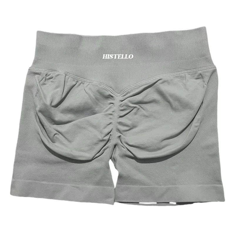 HISTELLO Sports Shorts Df Substitute High Waist Women Yoga Workout Short Seamless Leggings Stretch Fitness Running Gym Shorts