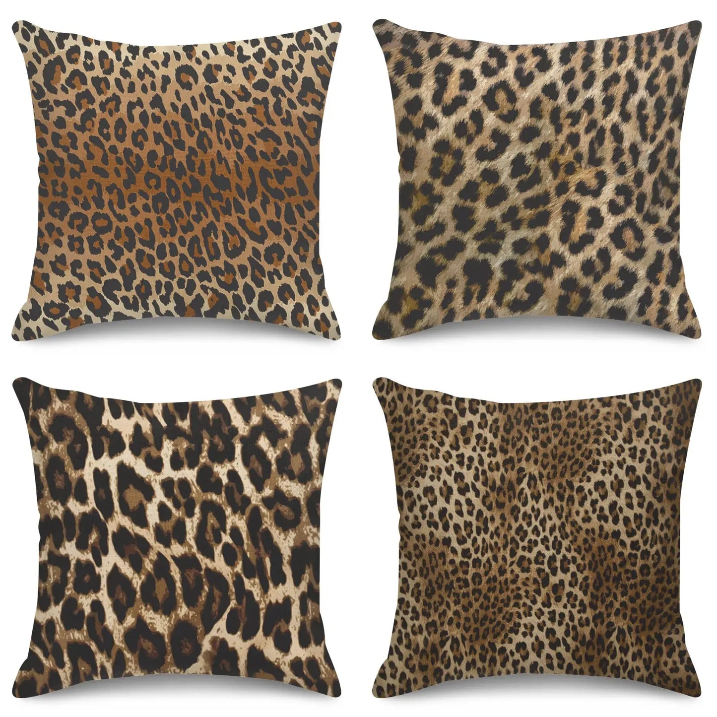 Home Decor Wild Leopard Print Cushion Covers for Home Pattern Cushion Cover Suitable for Sofa Bedroom Car Pillow Cover