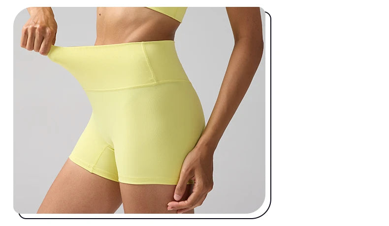 Women's Sports Yoga Shorts with High Waist, Hip Lift, Fitness, Running, Cycling, 3-point Shorts, Quick Drying Women's Yoga Short