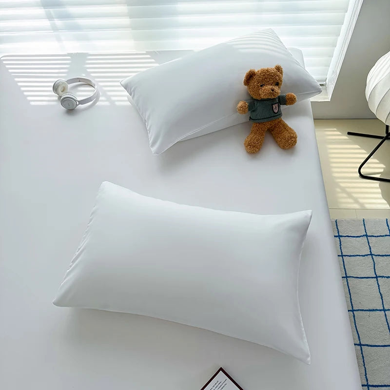 Washed Fitted Sheet with Elastic Bands Non Slip Adjustable Mattress Cover for Single Double King Queen Bed 90x200 150x200 180