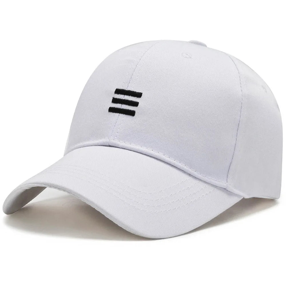Hat trendy simple three horizontal bars Summer Baseball Men Women's fashion leisure sunshade Cap