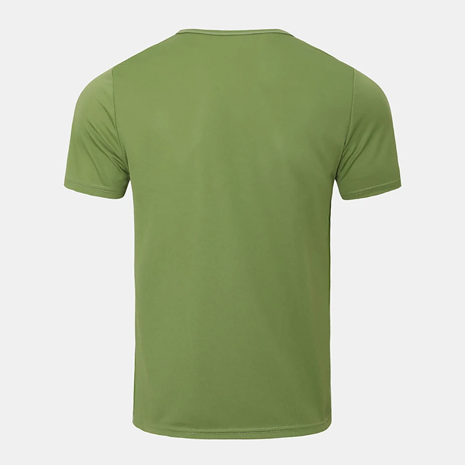 1/4 Pcs Men's Summer Fashion Printing Quick-drying Short-sleeved Youth Leisure Sports Fitness Breathable Top Middle-aged Loose T