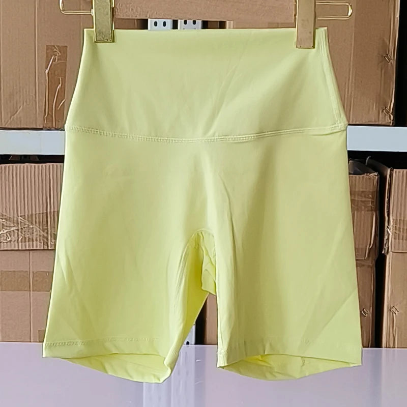 Sexy Solid Color Soft Tight Women Fitness Sport Short High Waist Yoga Short Leggings Cycling Comprehensive Training Jog Athletic