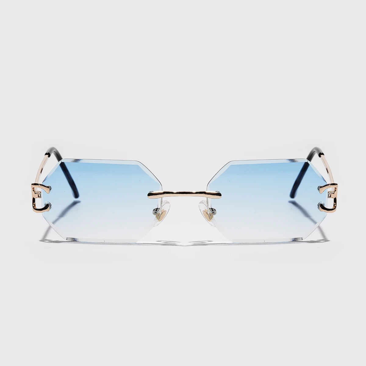 Ruiao 2026 new rimless luxury Sunglasses diamond cut sun shades for man and women designer brand glasses UV400 frameless eyewear