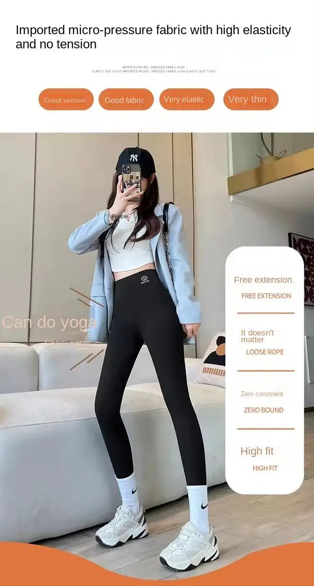 1PC High-waisted Yoga leggings Athletic tights Warm women's running pants Sexy hip lift pants Tights High-waisted stretch