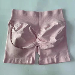 DF LOGO Seamless Gym Shorts Low Ribbed Band Yoga Shorts Scrunch Bum Workout Shorts Booty Stretch Fitness Clothes Running Shorts
