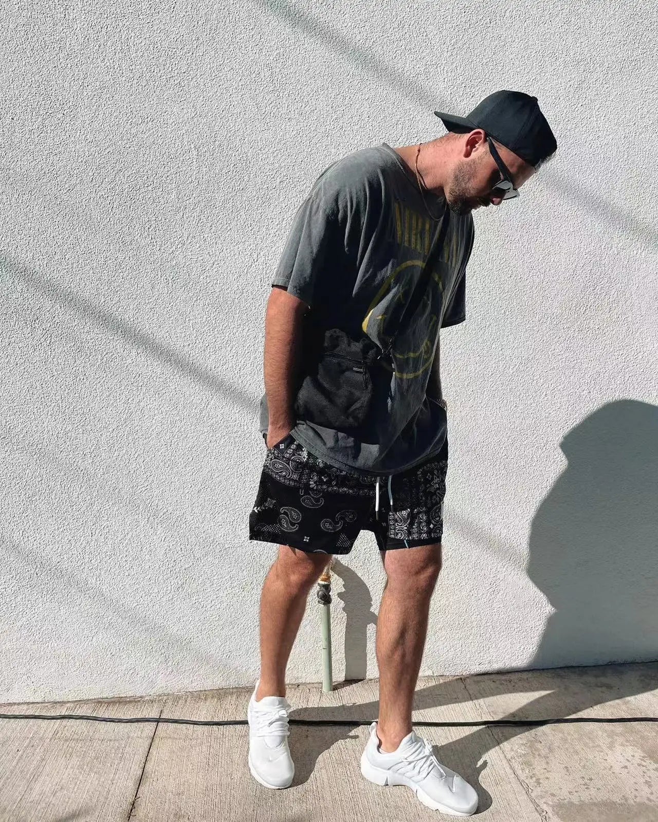 RYOKO RAIN New summer men's shorts men and women's fashion beach seaside casual shorts mesh sports quick-drying quarter pants