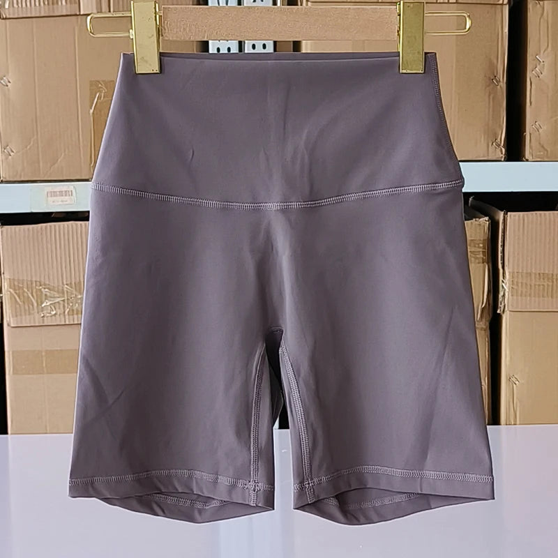 Sexy Solid Color Soft Tight Women Fitness Sport Short High Waist Yoga Short Leggings Cycling Comprehensive Training Jog Athletic