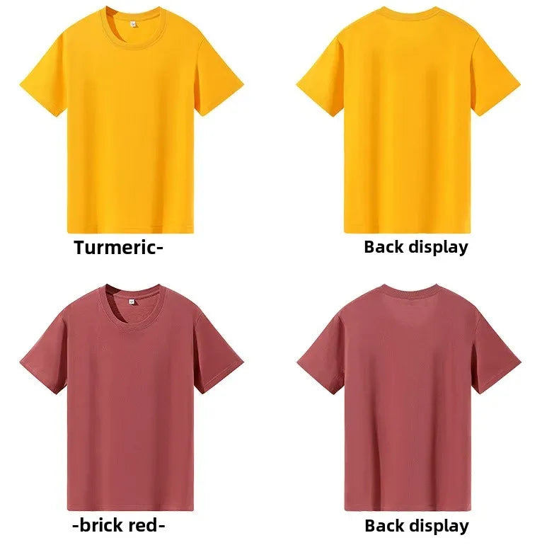 Classic Style Pure Cotton Short Sleeve T-Shirt 19 Colors Available 180 Grams Summer New Arrival Adult Short T-Shirt