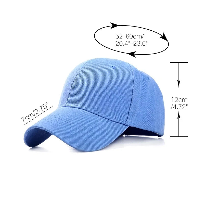 Men Women Multiple Colour Baseball Cap Peaked Cap Solid Color Adjustable Unisex Spring Summer Dad Hat Shade Sport Baseball Cap