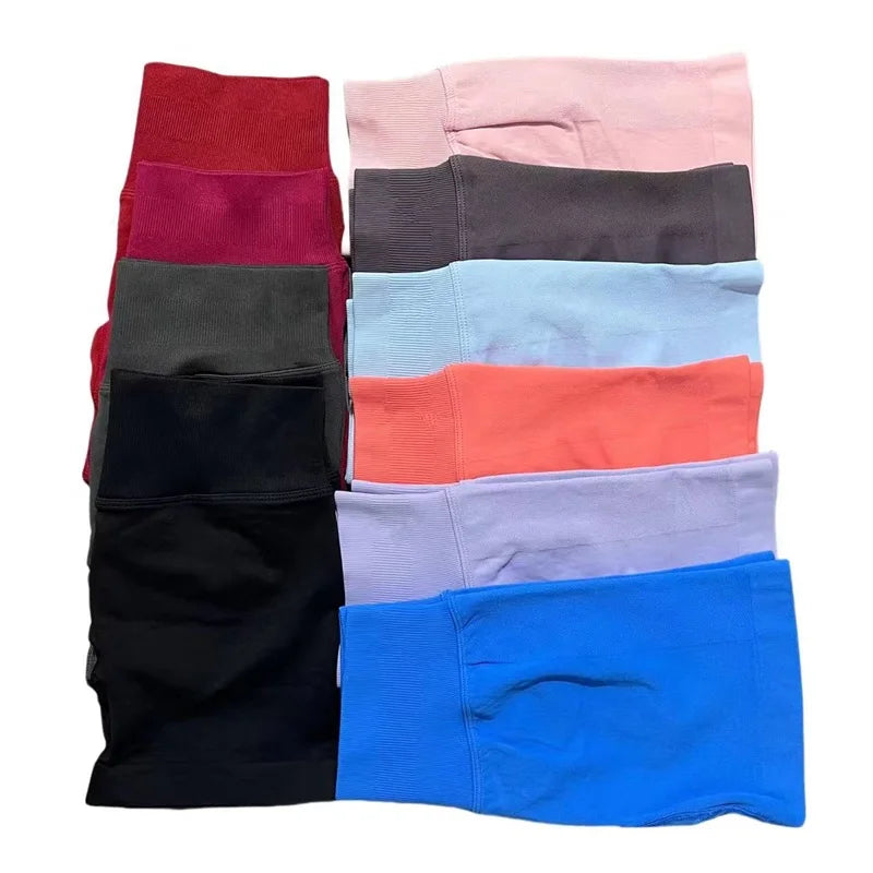 HISTELLO Sports Shorts Df Substitute High Waist Women Yoga Workout Short Seamless Leggings Stretch Fitness Running Gym Shorts