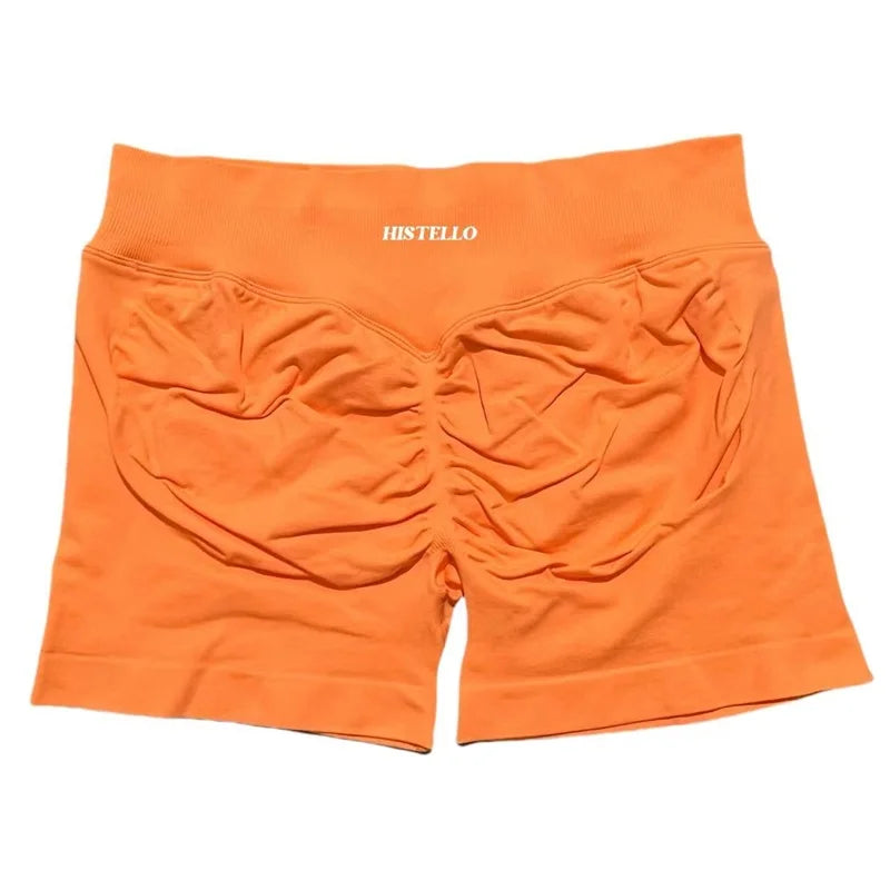 HISTELLO Sports Shorts Df Substitute High Waist Women Yoga Workout Short Seamless Leggings Stretch Fitness Running Gym Shorts