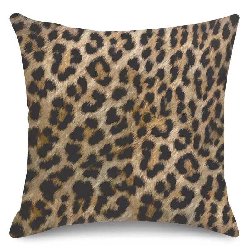 Home Decor Wild Leopard Print Cushion Covers for Home Pattern Cushion Cover Suitable for Sofa Bedroom Car Pillow Cover