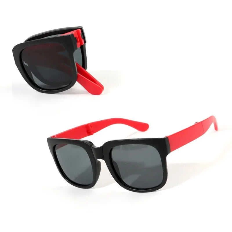 3PCS Foldable Pocket Sunglasses for Kids Boys Girls Outdoor Travel Goggle Shades Eyewear Square Frame UV Protection Sun Glasses