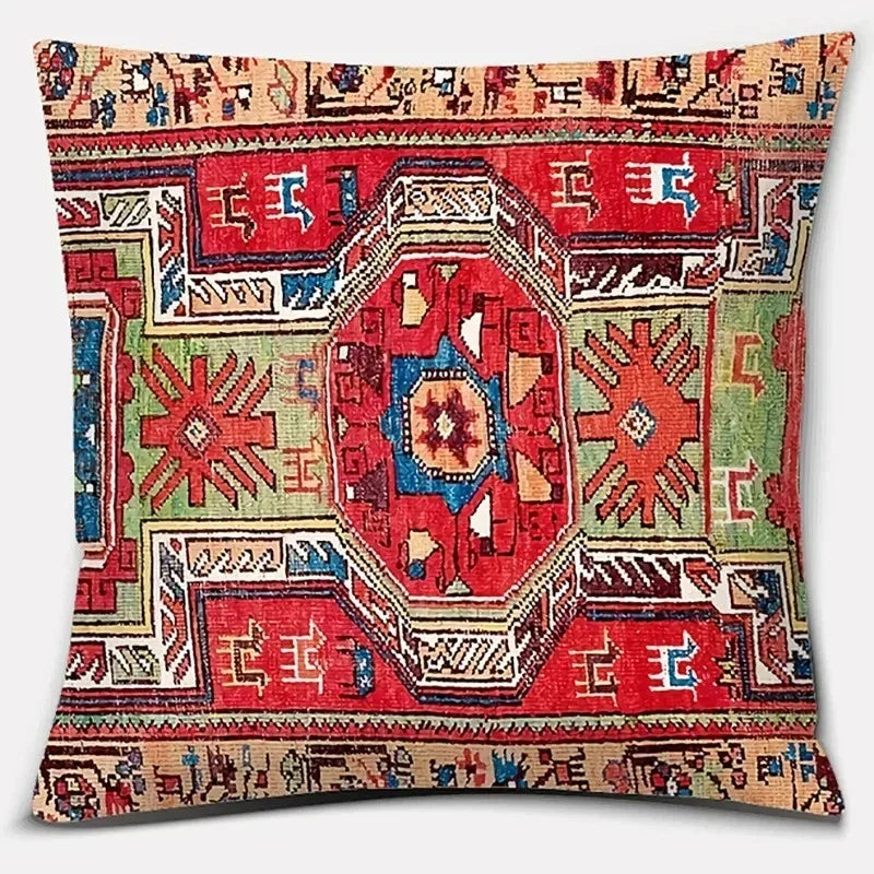 Antique Red and Blue Series Home Office Decorative Pillow Bedroom Pillow Gift Sofa Car Cushion Cover