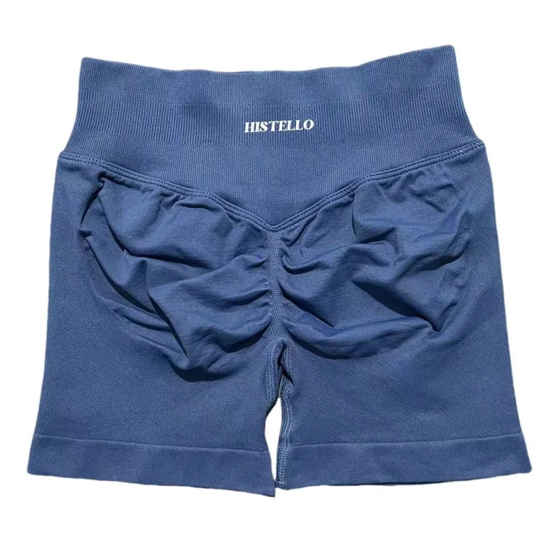 HISTELLO Sports Shorts Df Substitute High Waist Women Yoga Workout Short Seamless Leggings Stretch Fitness Running Gym Shorts