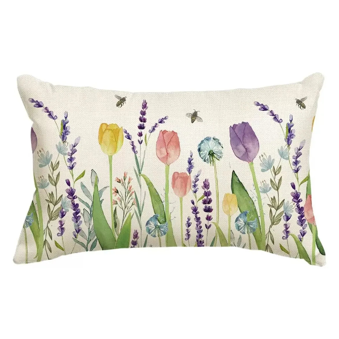 VIKAMA Floral Cushion Cover Double-Sided Printed Living Room Sofa Cushion Cover Bedroom Headboard Pillowcase Home Decor